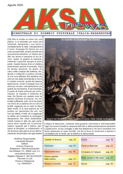 Aksainews - Agosto 2021 - CLICCA PER APRIRE IL GIORNALE
