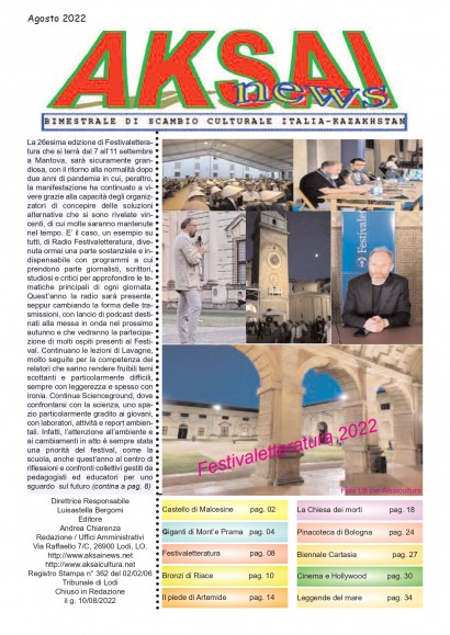 Aksainews - Agosto 2022 - CLICCA PER APRIRE IL GIORNALE