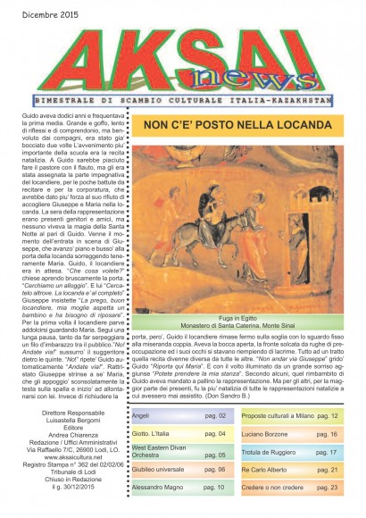 Aksainews - Dicembre 2015 - CLICCA PER APRIRE IL GIORNALE