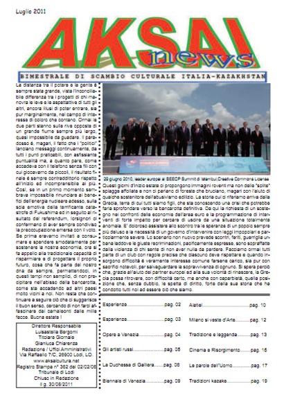 Aksainews - Luglio 2011 - CLICCA PER APRIRE IL GIORNALE