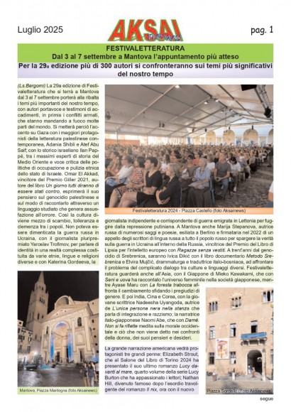 Aksainews - Luglio 2025 - CLICCA PER APRIRE IL GIORNALE