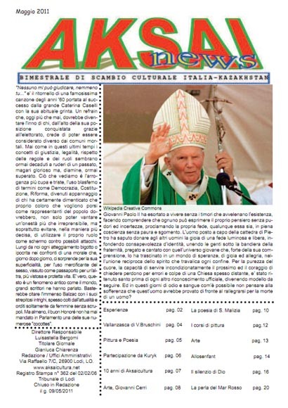 Aksainews - Maggio 2011 - CLICCA PER APRIRE IL GIORNALE