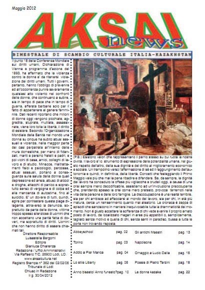 Aksainews - Maggio 2012 - CLICCA PER APRIRE IL GIORNALE