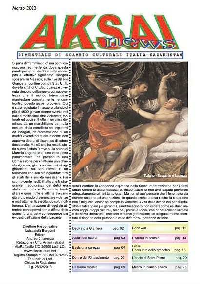 Aksainews - Marzo 2013 - CLICCA PER APRIRE IL GIORNALE