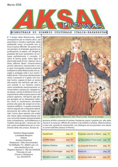 Aksainews - Marzo 2016 - CLICCA PER APRIRE IL GIORNALE