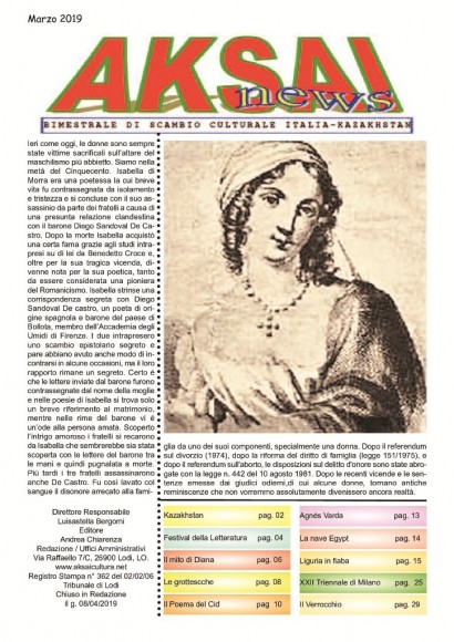 Aksainews - Marzo 2019 - CLICCA PER APRIRE IL GIORNALE