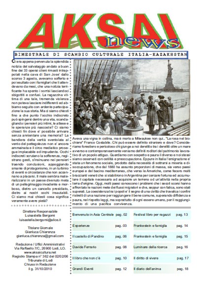 Aksainews - Novembre 2010 - CLICCA PER APRIRE IL GIORNALE