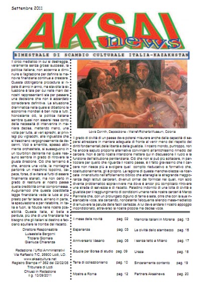 Aksainews - Settembre 2011 - CLICCA PER APRIRE IL GIORNALE